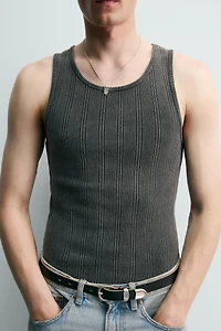 RIBBED KNIT TANK TOP