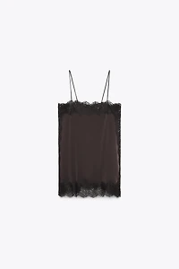SATIN EFFECT LACE TOP ZW COLLECTION