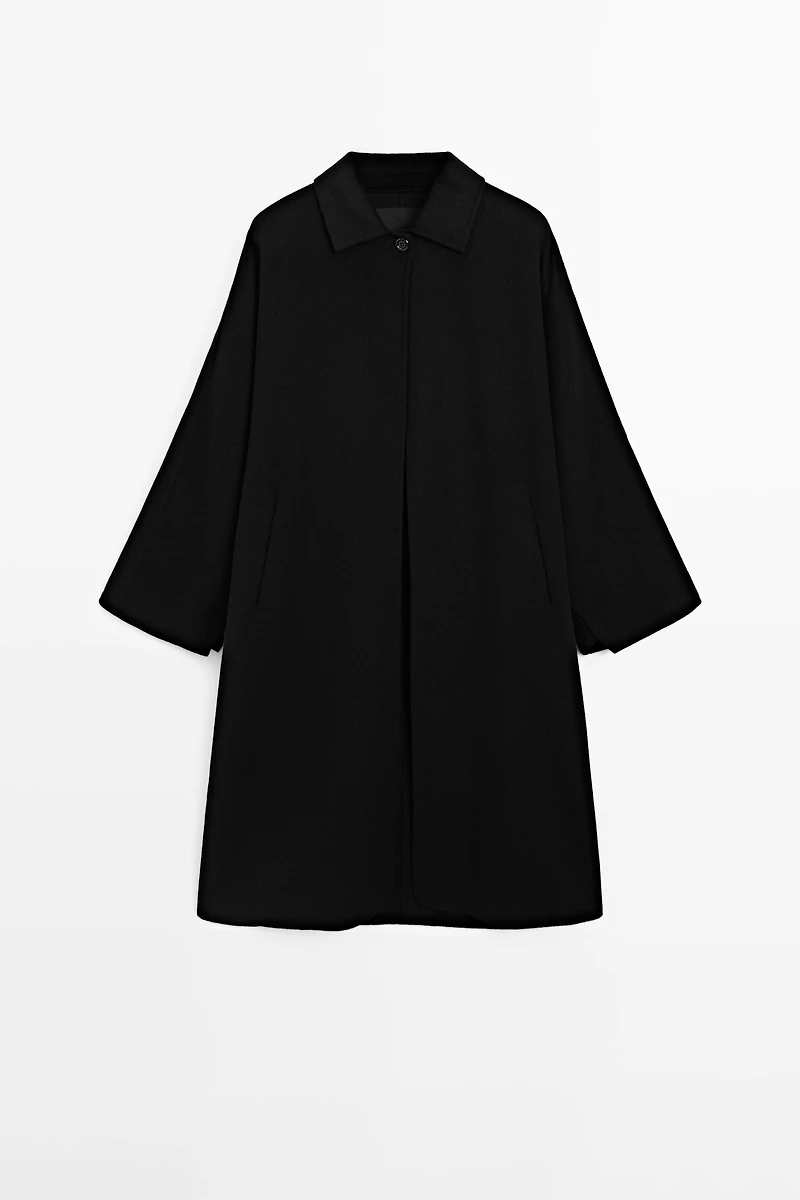 Long batwing sleeve coat
