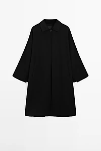 Long batwing sleeve coat