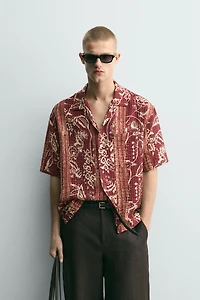 PRINTED STRIPED JACQUARD SHIRT