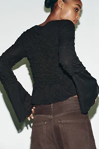 RUCHED TIE TOP