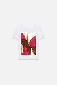METALLIC PRINT T-SHIRT