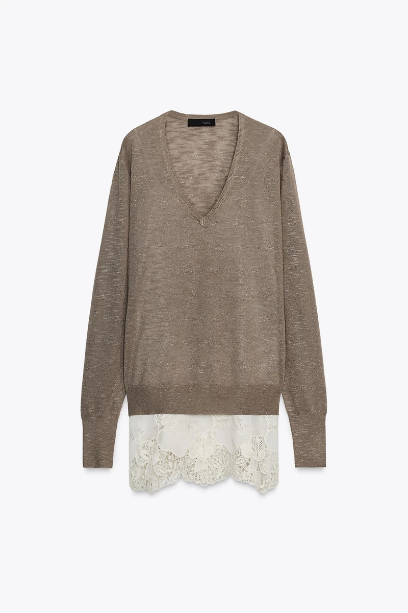 COMBINED KNIT SWEATER