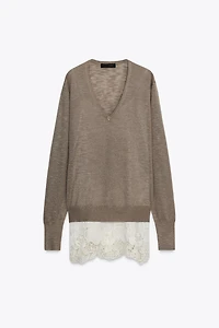 COMBINED KNIT SWEATER