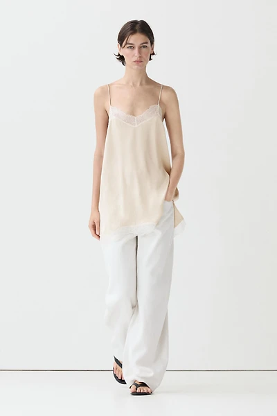 Strappy top with lace detail