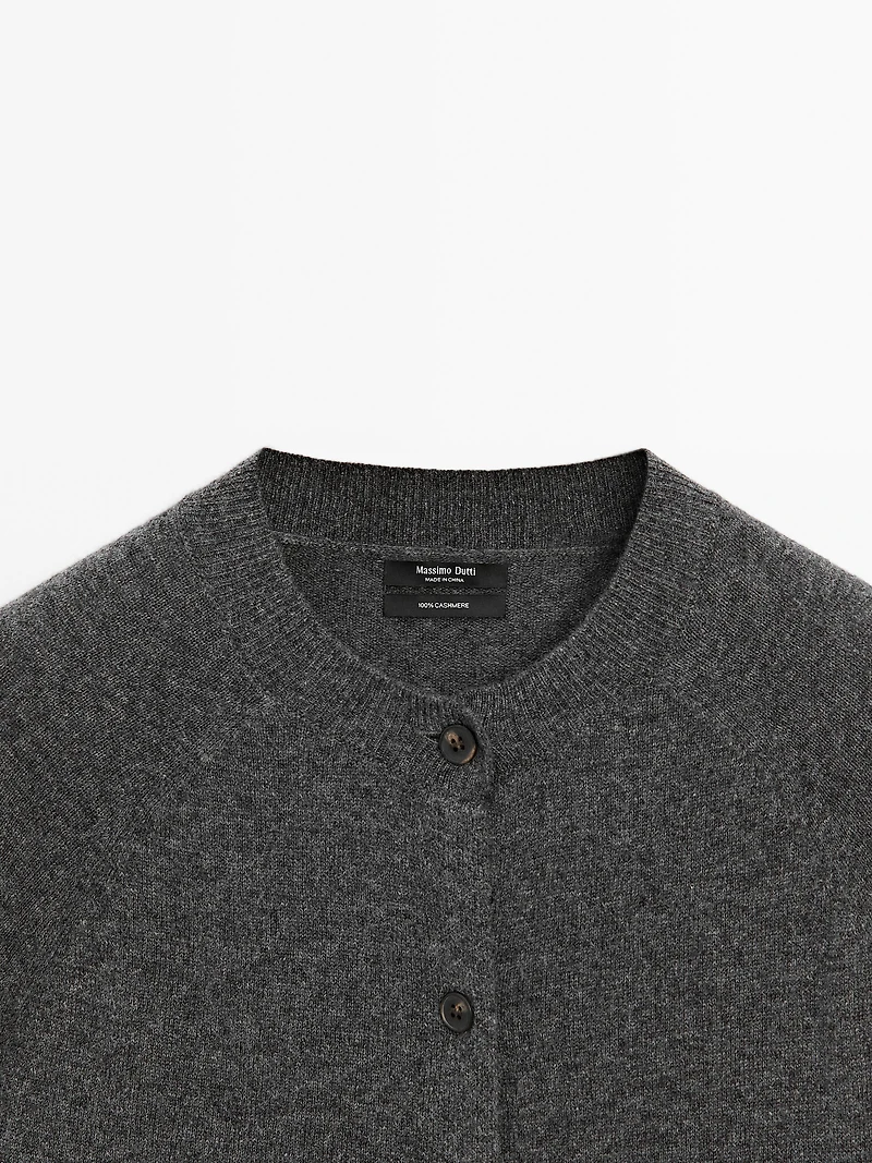 100% cashmere long sleeve cardigan