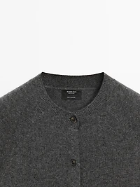 100% cashmere long sleeve cardigan