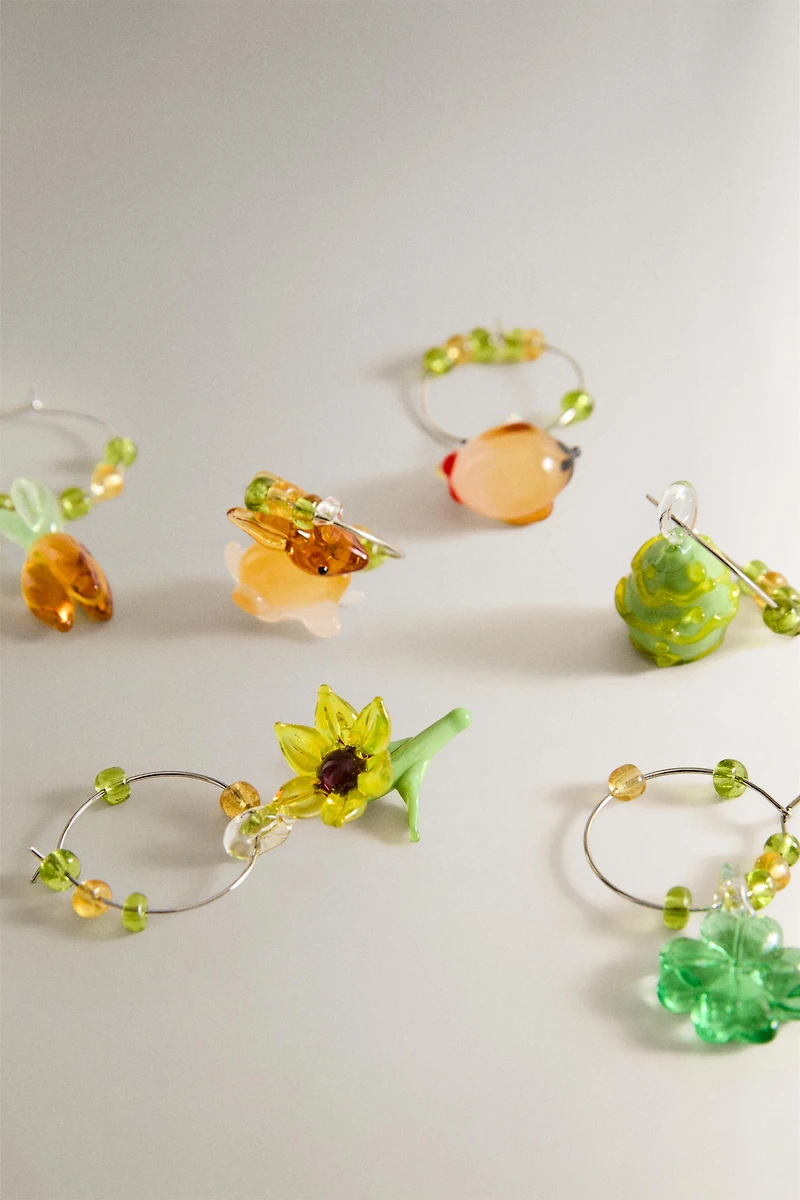EASTER GLASS CHARMS PACK (PACK OF 6)
