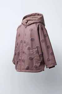 POLKA DOT WATER-RESISTANT RAINCOAT