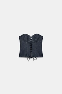 TRF DENIM CORSET TOP