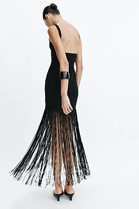 ROBE LONGUE À FRANGES
