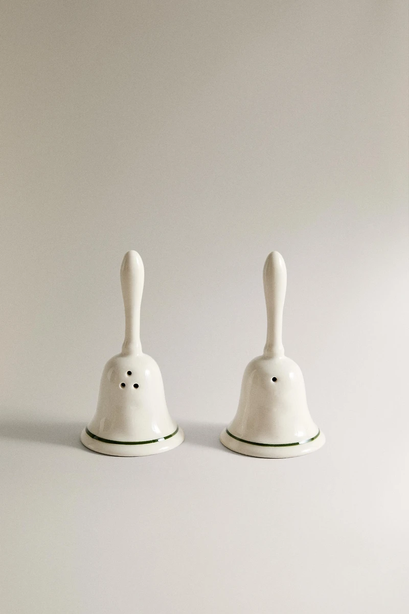 CHRISTMAS BELL SALT AND PEPPER SHAKER SET