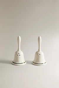CHRISTMAS BELL SALT AND PEPPER SHAKER SET