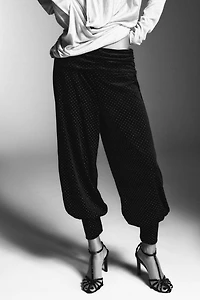 SPARKLY VELVET BAGGY PANTS