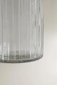 GLASS AND METAL TOOTHBRUSH TUMBLER