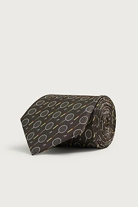 100% SILK JACQUARD RACQUET TIE