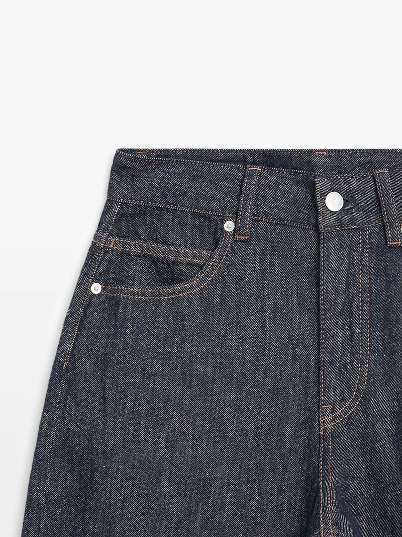 High-waist barrel fit jeans