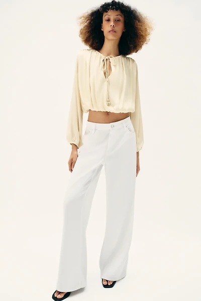 BLOUSE SATINÉE EFFET BALLON
