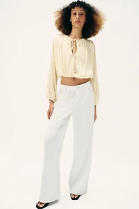 BLOUSE SATINÉE EFFET BALLON
