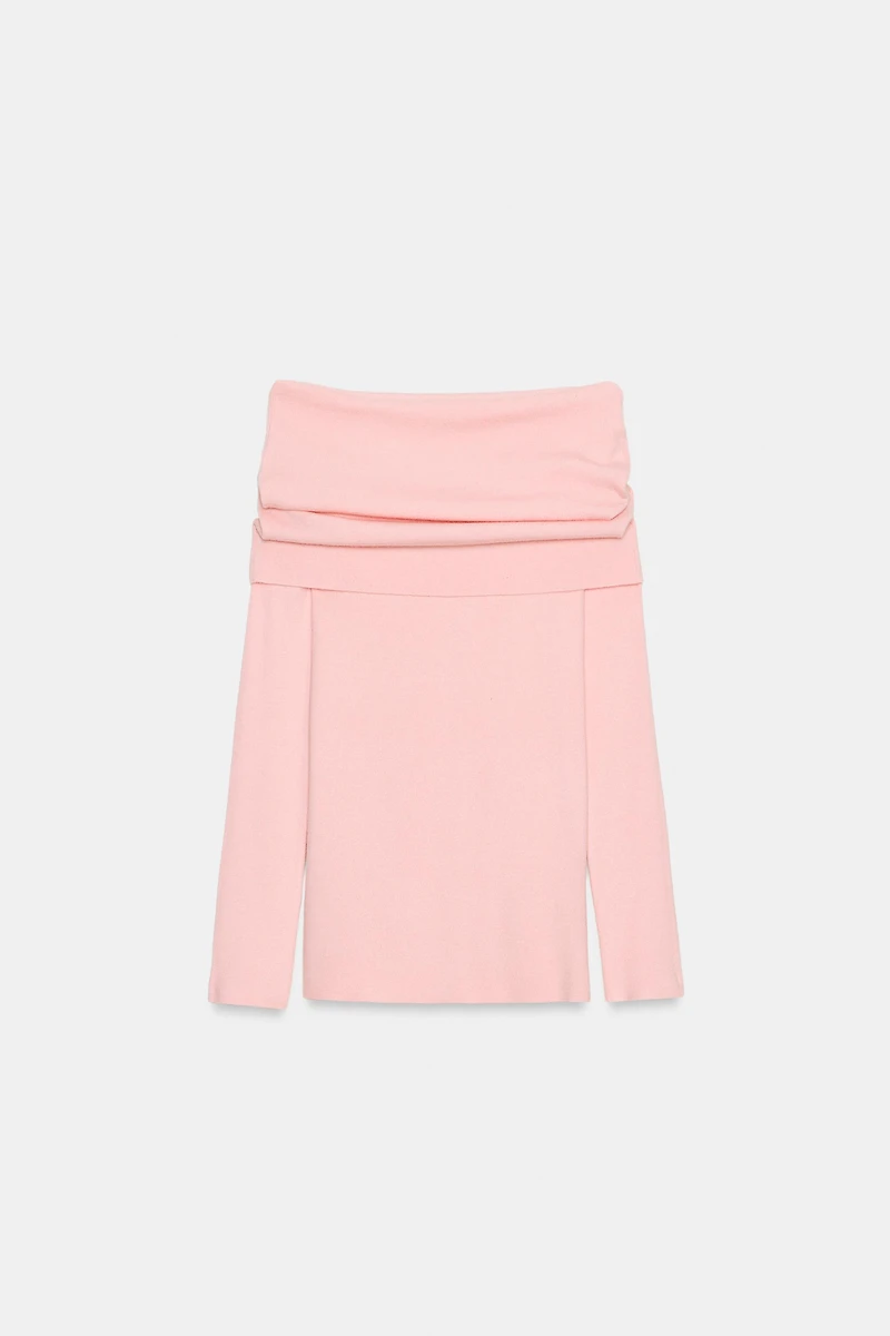 OFF SHOULDER KNIT JUMPER