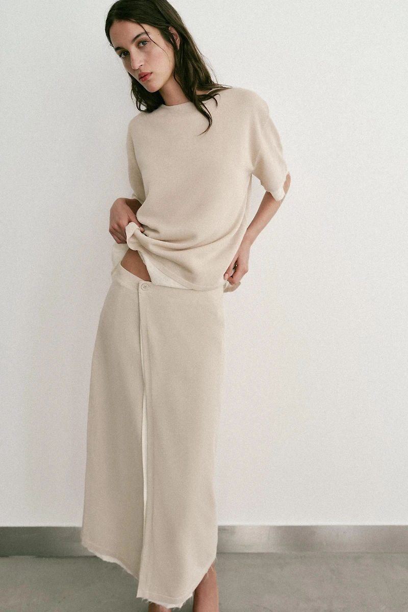 COMBINATION KNIT TOP