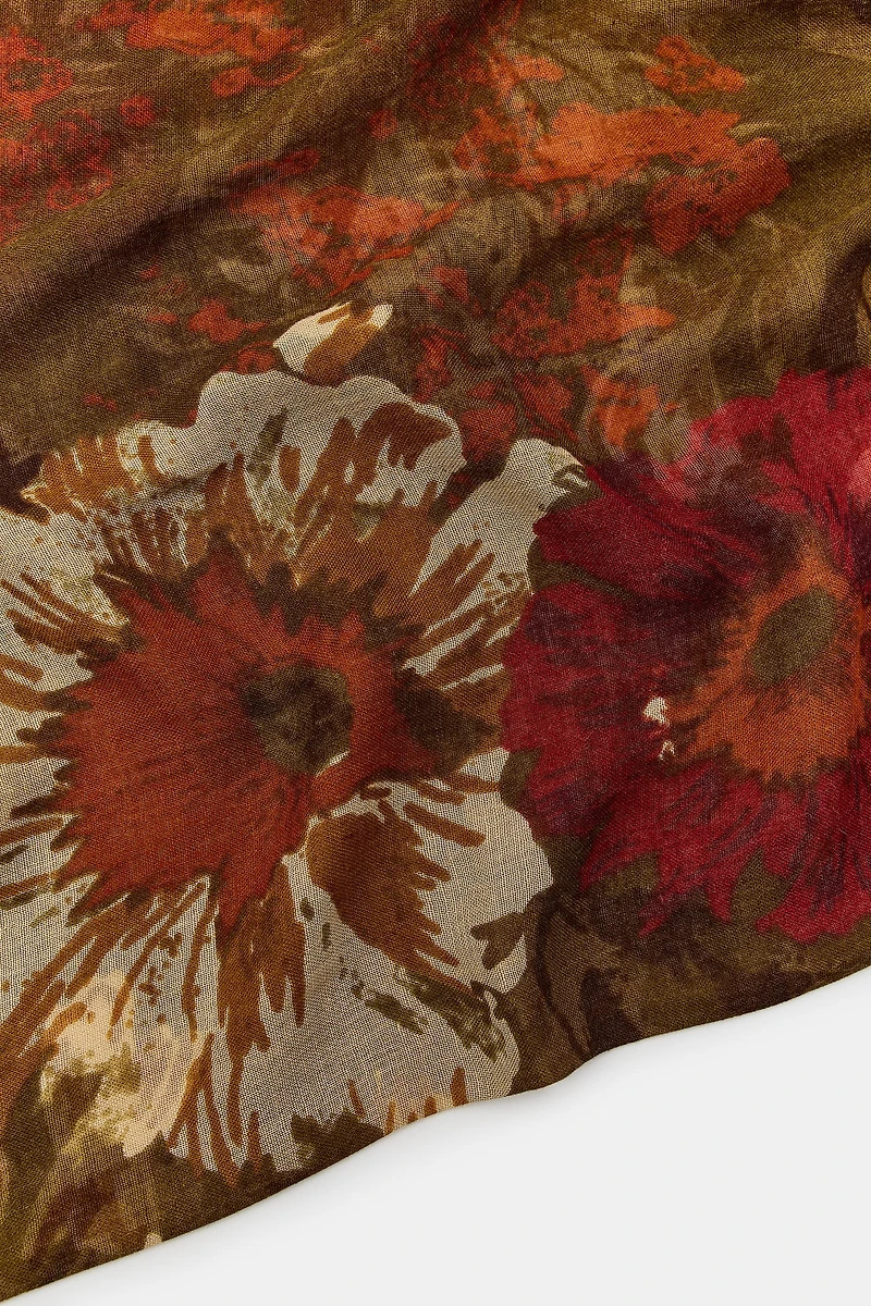 FLORAL PRINT SCARF