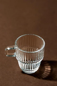 GLASS ESPRESSO CUP WITH A RAISED DESIGN