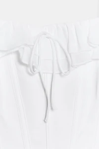 TOP BUSTIER À VOLANTS