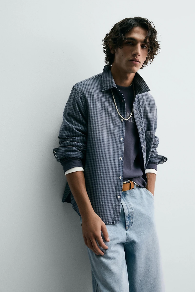 RELAXED FIT PLAID SHIRT