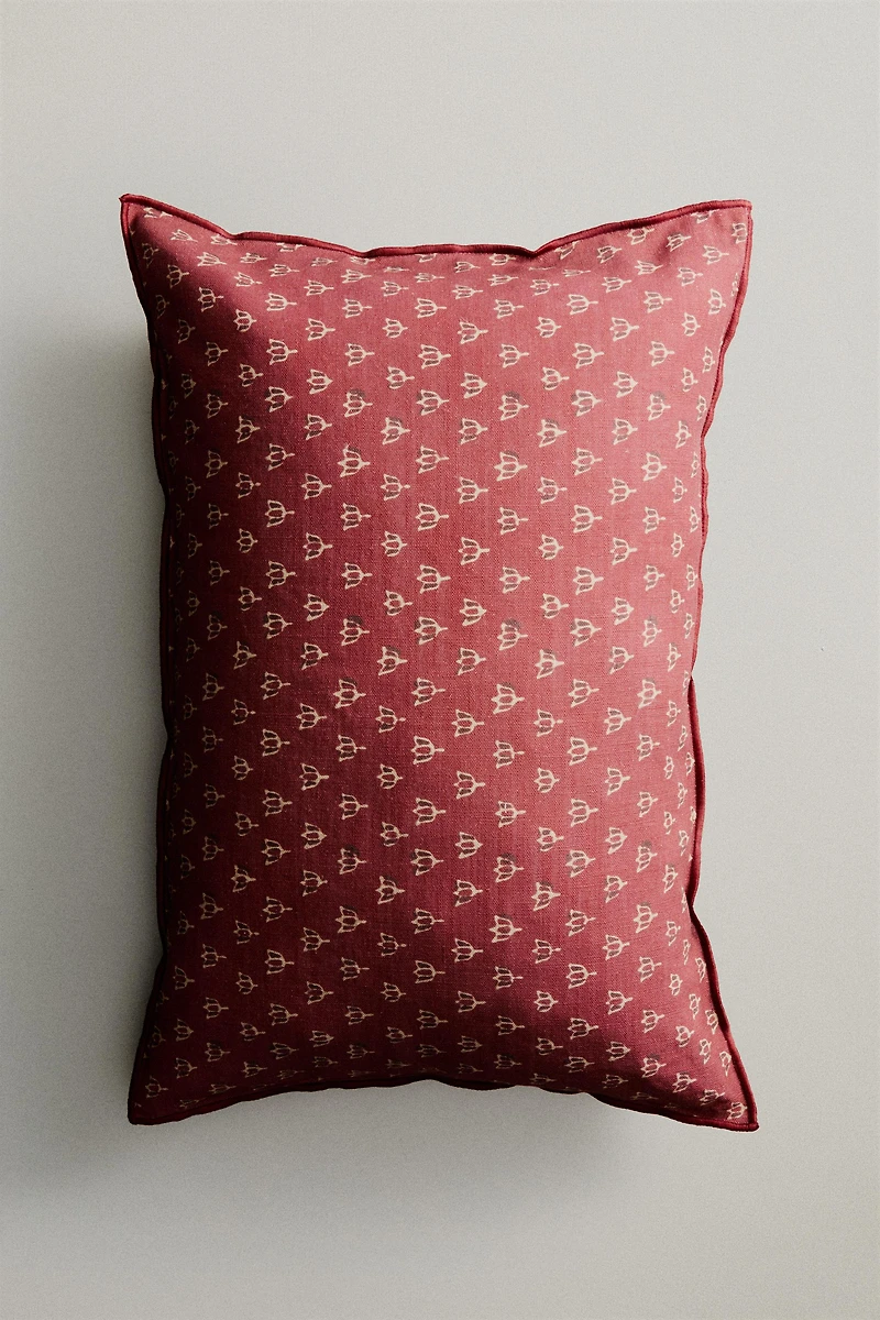 HOUSSE DE COUSSIN FLEURS ET RAYURES
