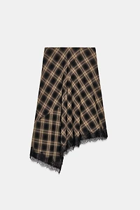 JUPE À CARREAUX EN DENTELLE ZW COLLECTION LIMITED EDITION