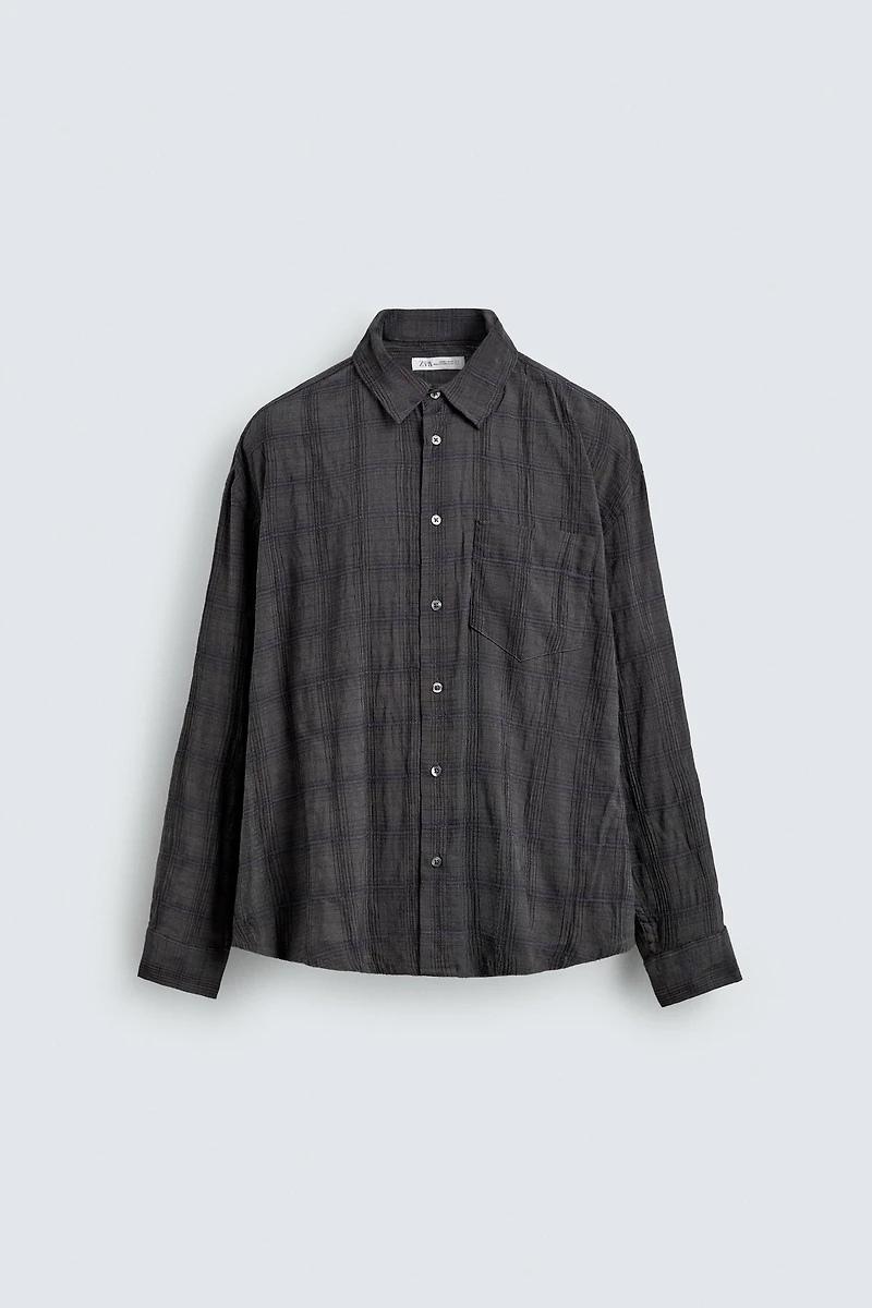 RELAXED FIT PLAID SHIRT