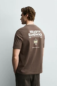 EMBROIDERED SANDWICH T-SHIRT