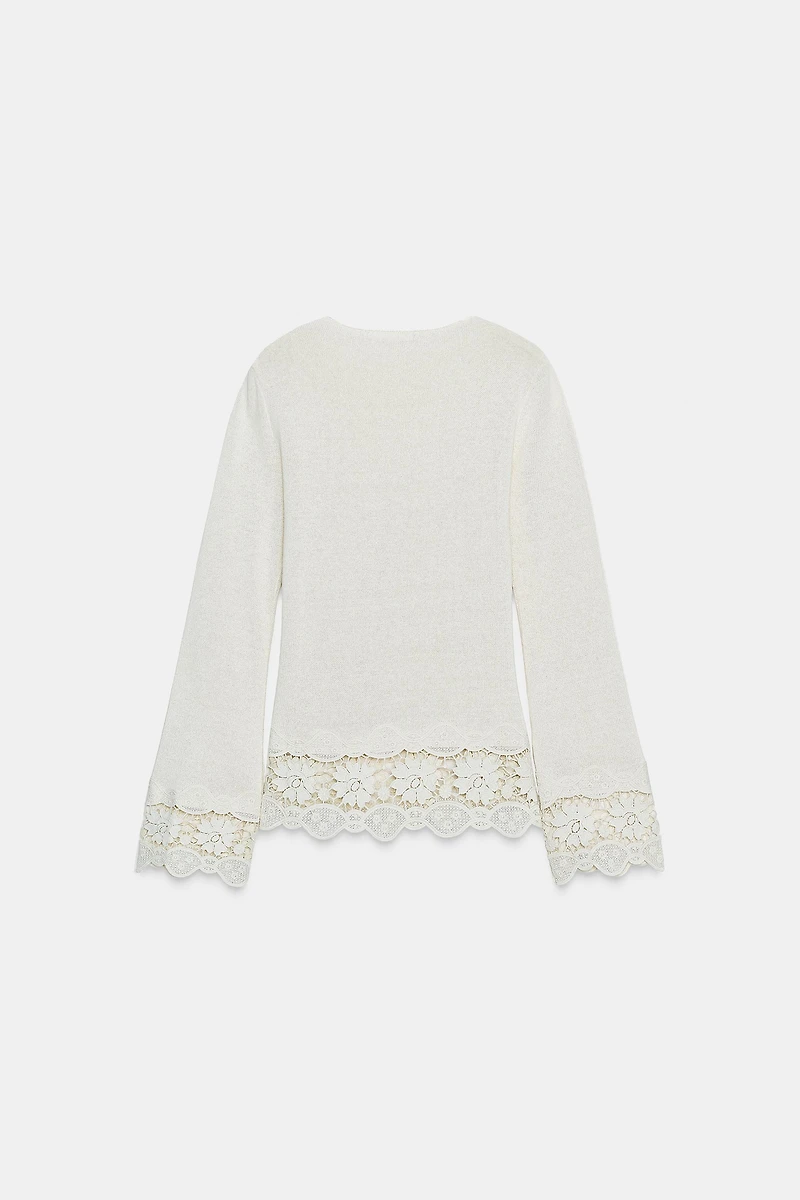 GUIPURE COMBINATION T-SHIRT