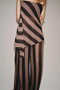 STRIPED RUSTIC BANDEAU TOP