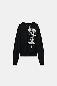 FLORAL EMBROIDERY CARDIGAN