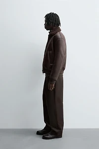 BLOUSON MATIÈRE SYNTHÉTIQUE DOUBLE FACE