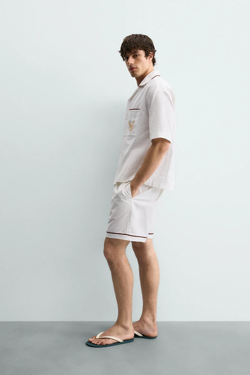 RELAXED FIT EMBROIDERED SHIRT