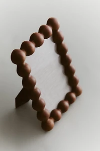 WOODEN BEADED PICTURE FRAME