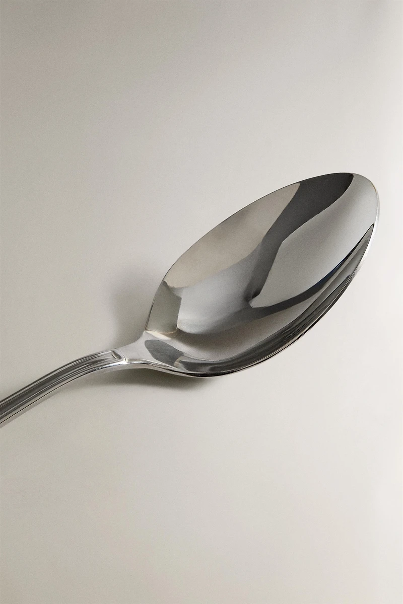 POLISHED STEEL SERVING SPOON