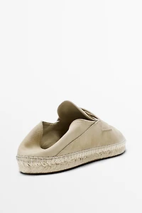 Suede penny strap espadrilles