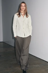 WIDE LEG PLEATED PANTS ZW COLLECTION