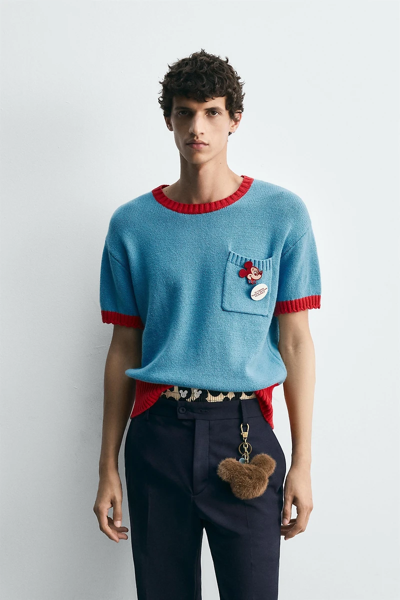 CONTRAST KNIT T-SHIRT HARRY LAMBERT FOR ZARA X DISNEY