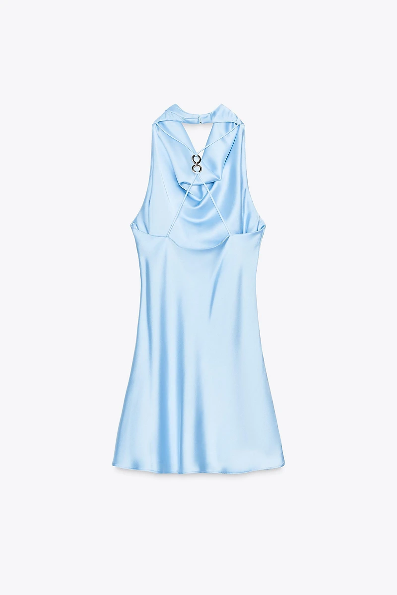 SATIN EFFECT MINI DRESS