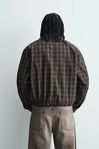 PLAID CROPPED FIT OVERSHIRT