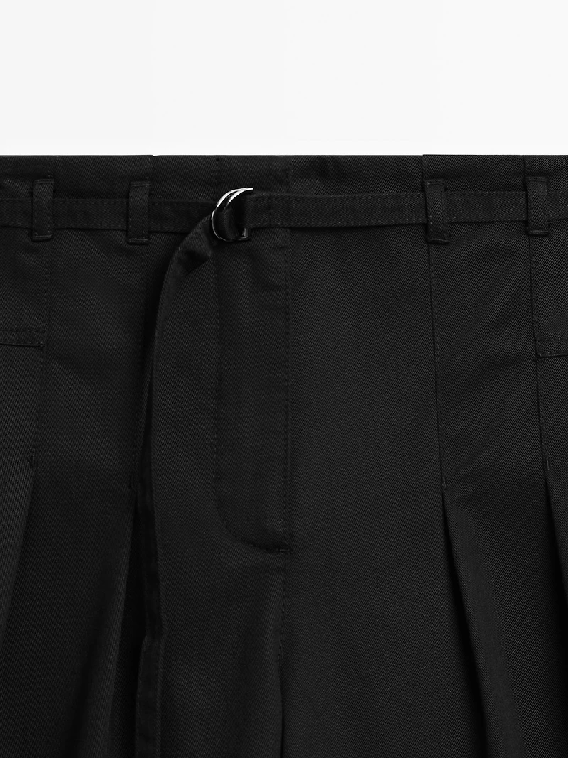 Palazzo trousers with tie