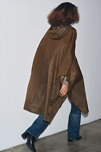 OVERSIZED CAPE PARKA WITH HOODIE ZW COLLECTION