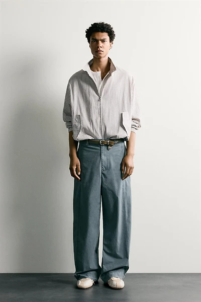 WASHED RELAXED FIT PANTS WITH TABS