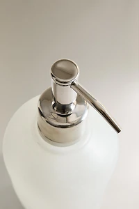 FROSTED GLASS SOAP DISPENSER